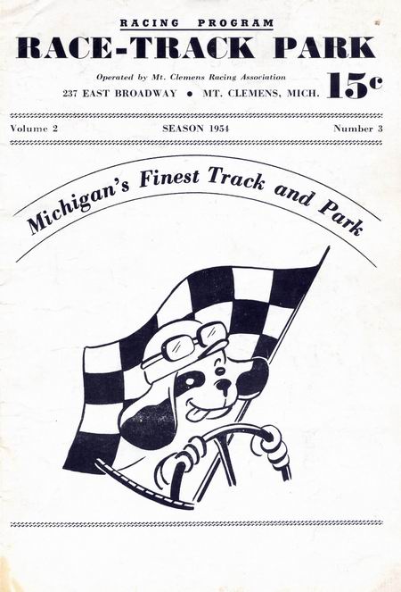 Mt. Clemens Race Track - 1954 Program From Dan Baumgarten (newer photo)